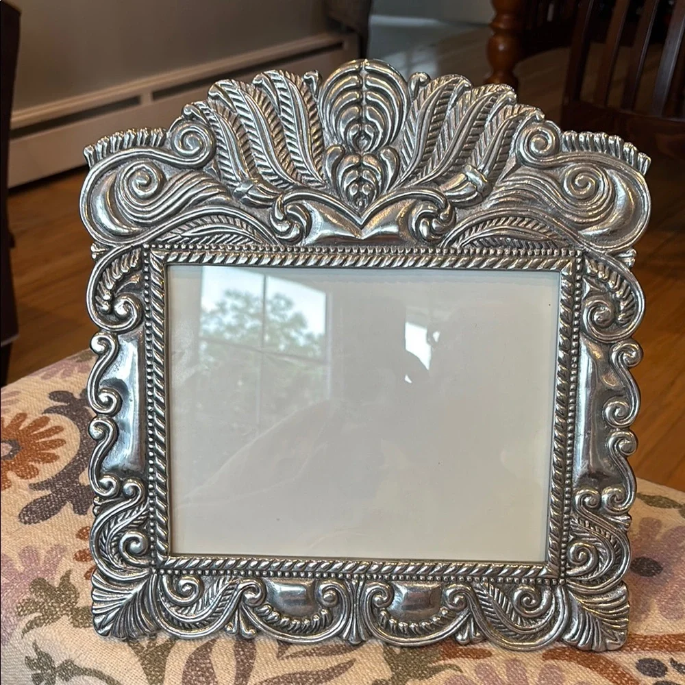 Vintage Ashleigh Manor Art Nouveau Style Cast Aluminum Picture Frame 8 x 10